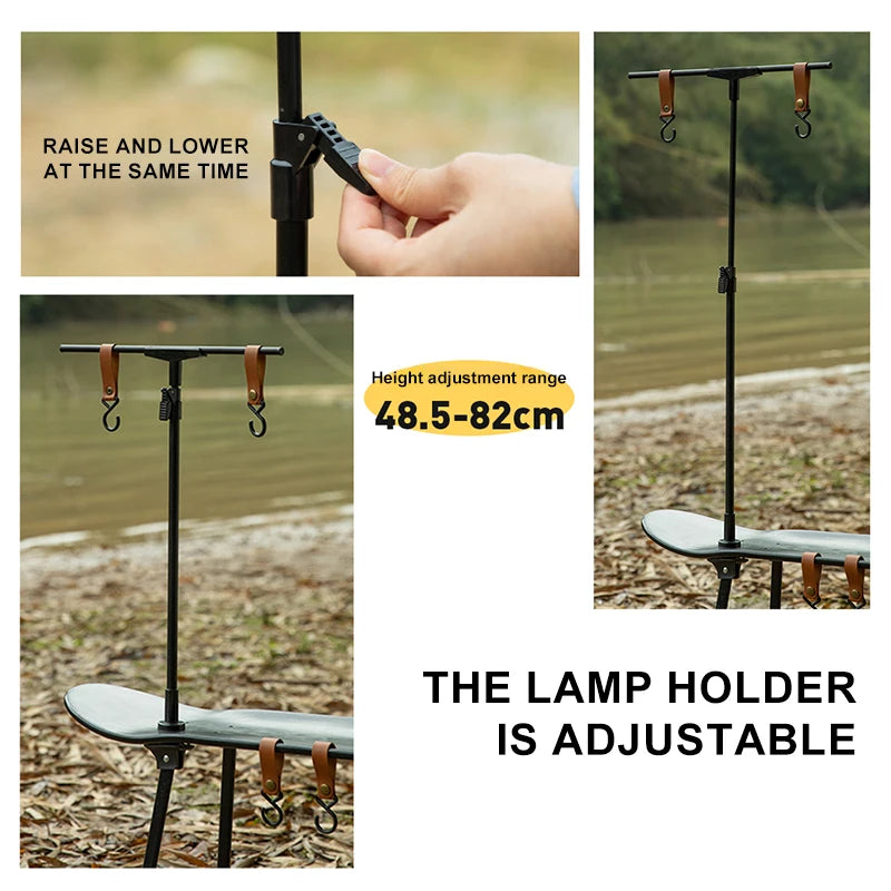 Portable Camping Table Ultralight Folding Picnic Desk with Storage Bag Light Stand ﻿Skateboard Desk for Outdoor Beach Hiking