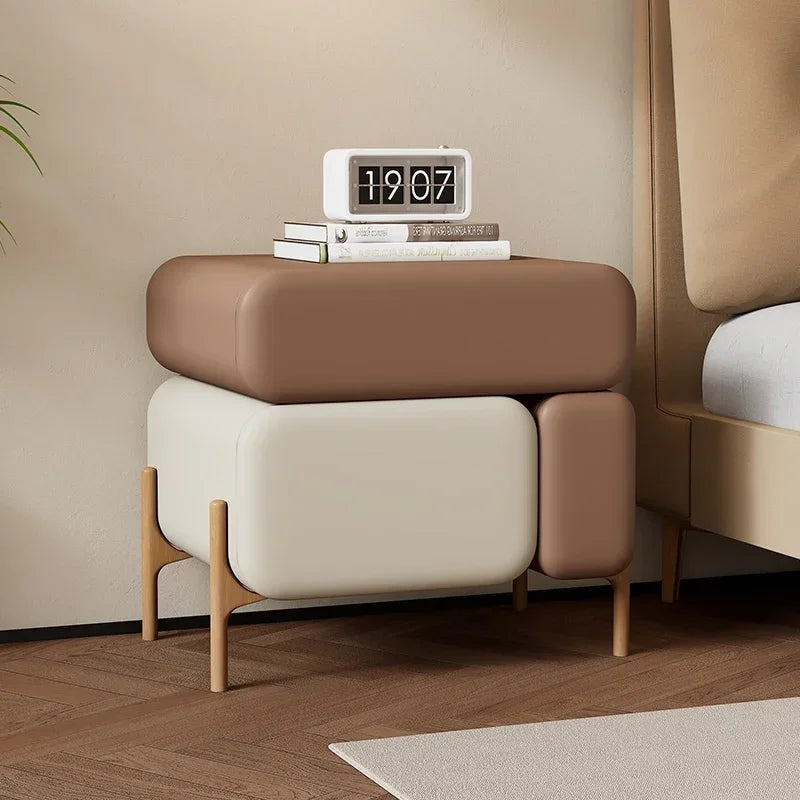 bedside table 2024 new square cream wind bedroom bedside table small apartment storage cabinet furniture bedroom