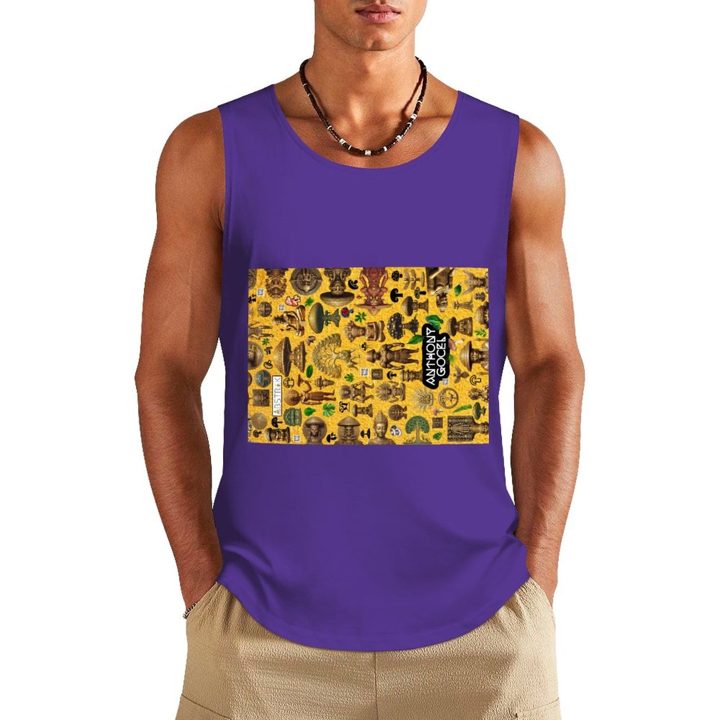 DTF 160gsm Men's Cotton Tank Top BX (Front Printing)