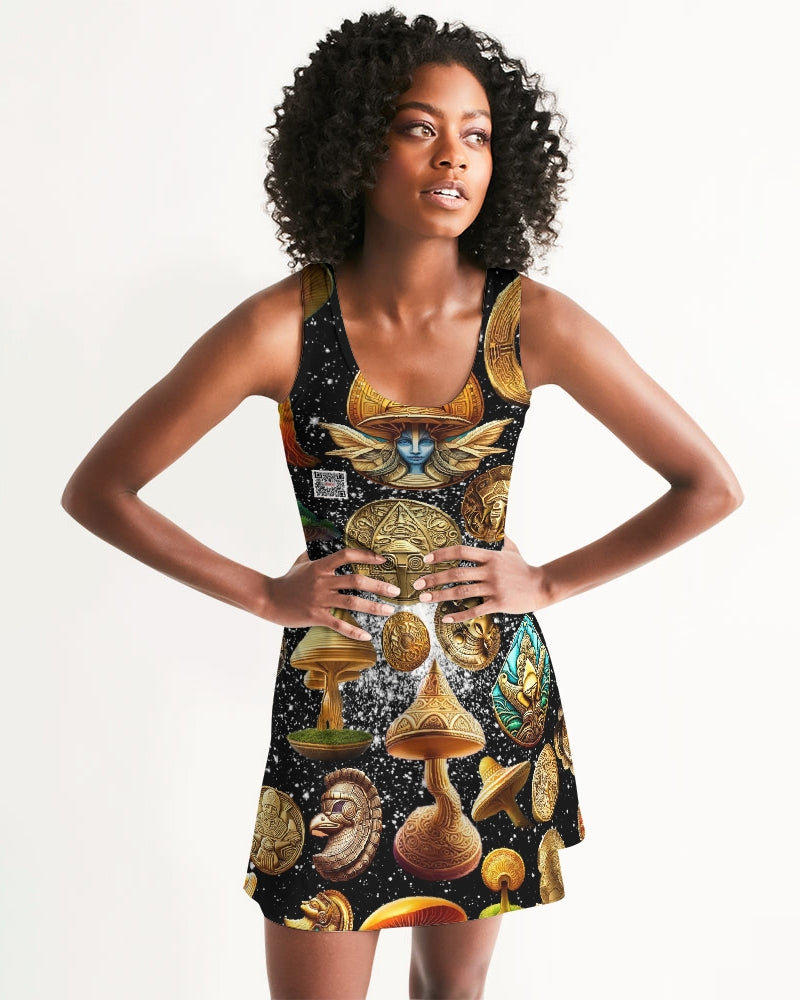 Nature Abstrak Women's All-Over Print Racerback Dress