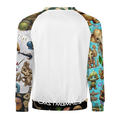 280gsm Men's Crewneck Sweatshirt Raglan A27H (All-Over Printing)