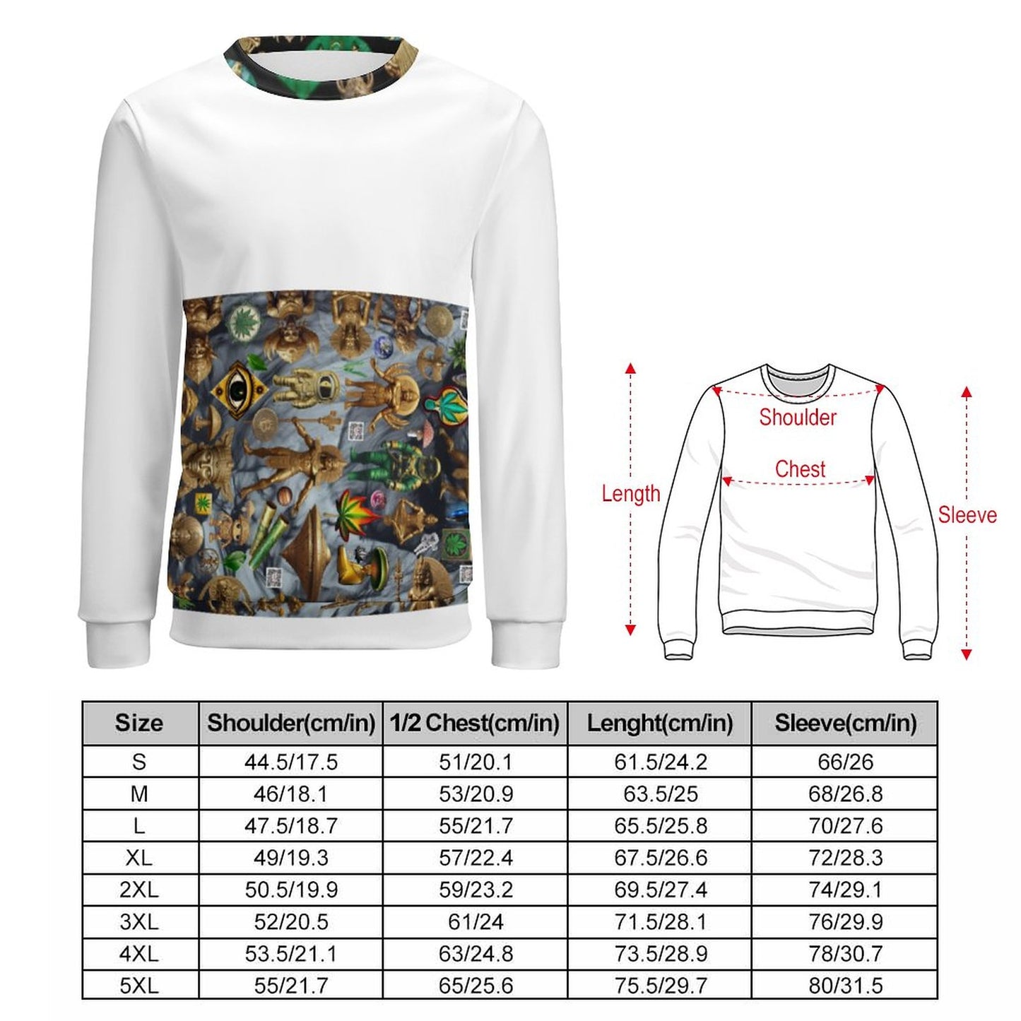 250gsm Round Neck Men's Sweatshirt 4T35 (All-Over Printing)