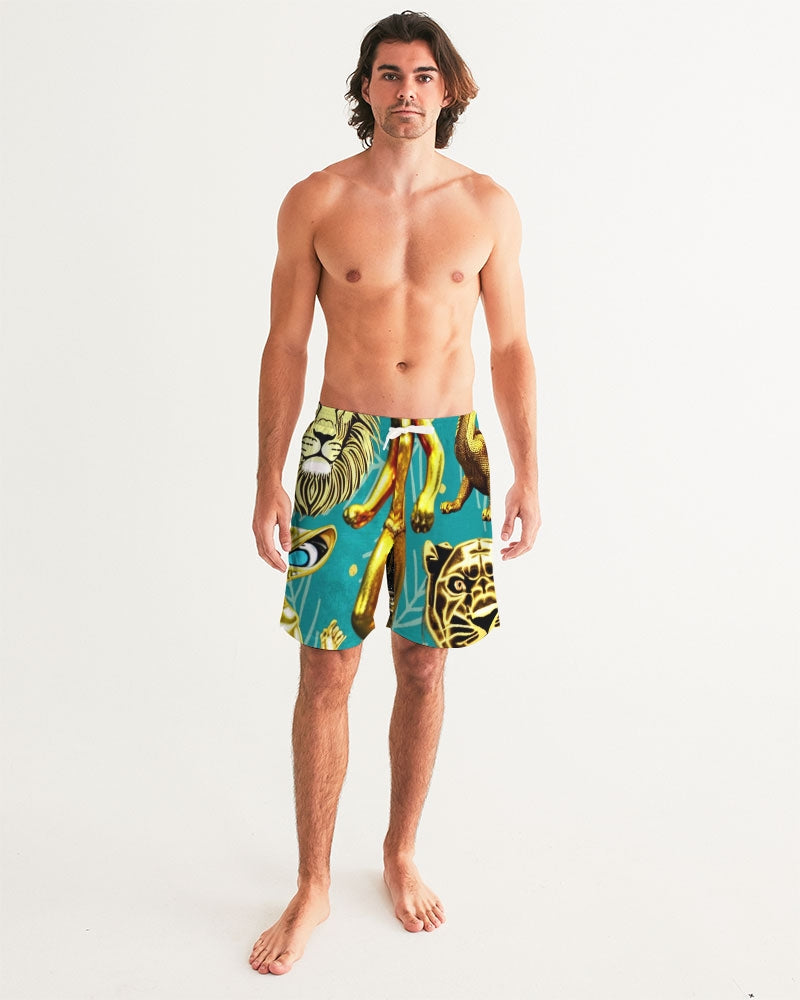 Outer Space Abstrak Men's All-Over Print Swim Trunk