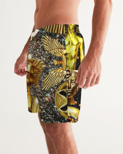 Ancient Abstrak Men's All-Over Print Swim Trunk