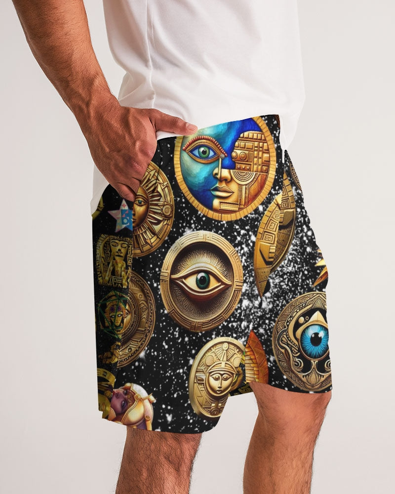 Evil Eye Abtrak Men's All-Over Print Jogger Shorts