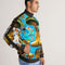 Illustration Abstrak Men's All-Over Print Stripe Sleeve Track Jacket