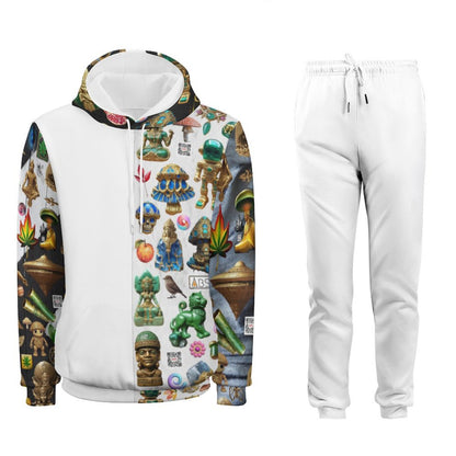 250gsm Imitation Cotton Hoodie & Joggers Set 4T03 (All-Over Printing)