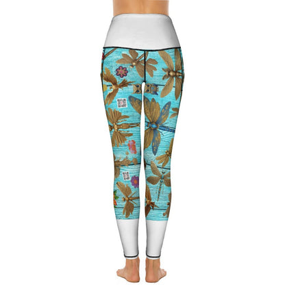 Custom Printed Yoga Pants with 2 Pockets CE003 (All-Over Printing)