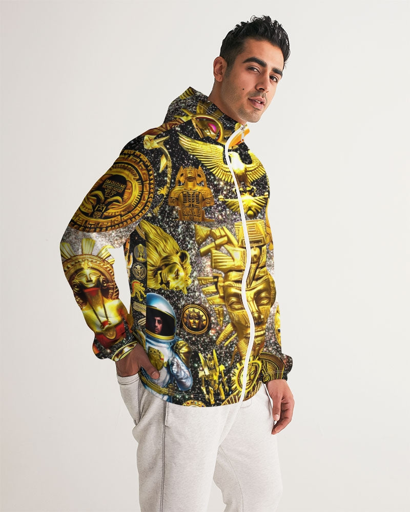 Ancient Abstrak Men's All-Over Print Windbreaker