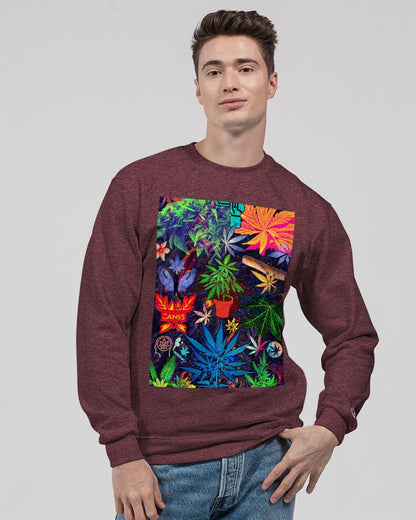 Colorful Weed Abstrak Unisex Sweatshirt | Champion