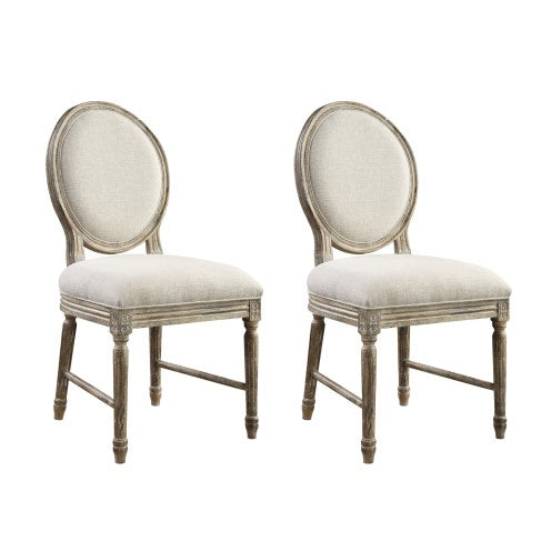 Wallace & Bay Ludin Brown Upholstered Dining Chairs, Set Of 2