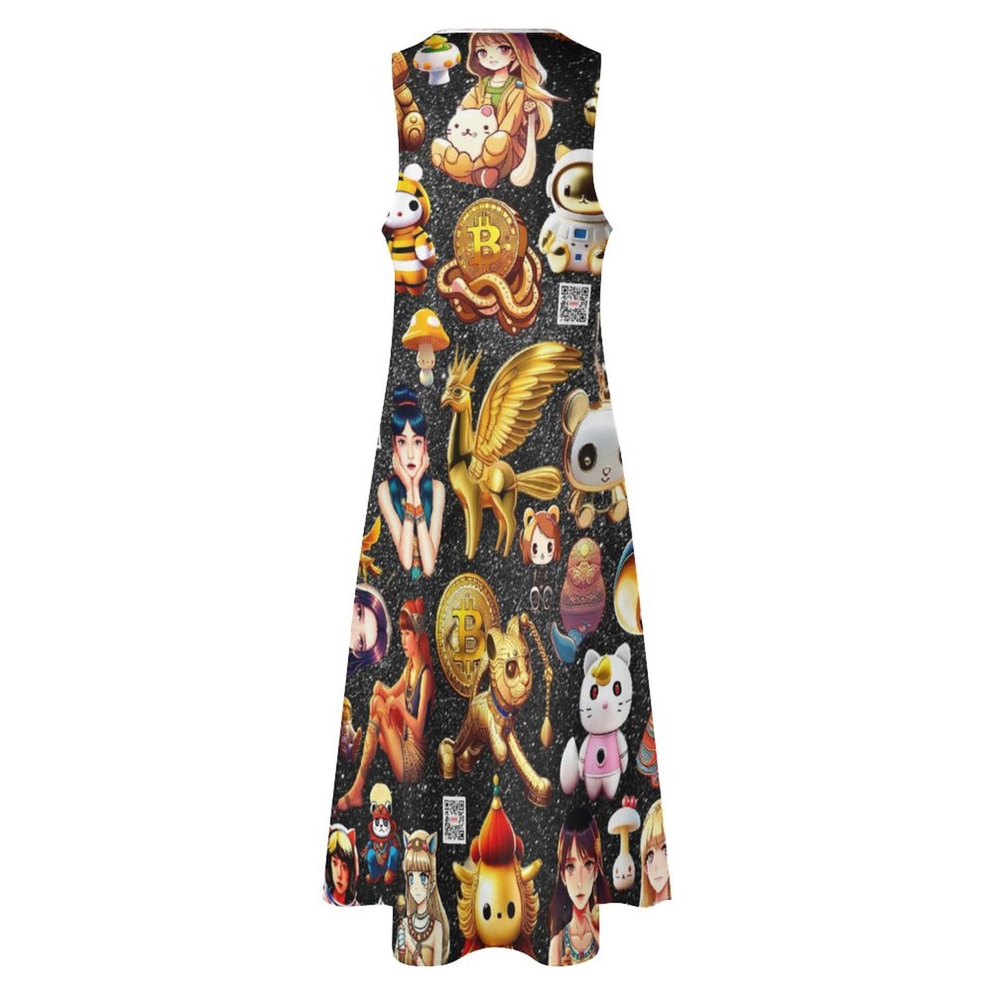 Sleeveless Ankle-length Dress GQ (All-Over Printing)