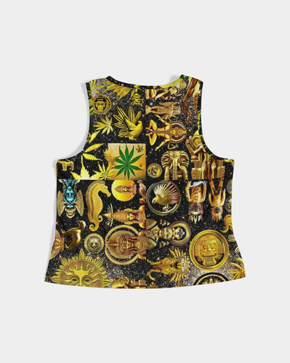 Ancient Abtsrak Women's All-Over Print Cropped Tank