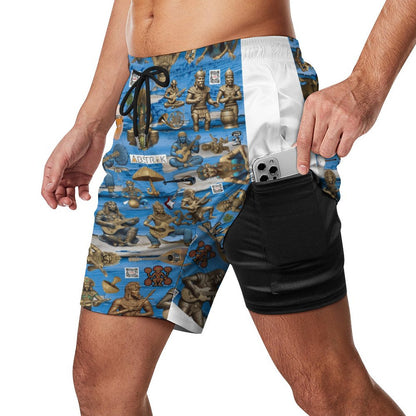 Men's Beach Shorts with 4 Pockets