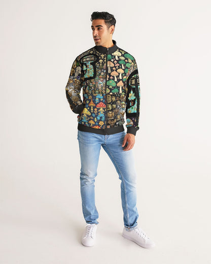 Elephant Collection Men's All-Over Print Stripe Sleeve Track Jacket