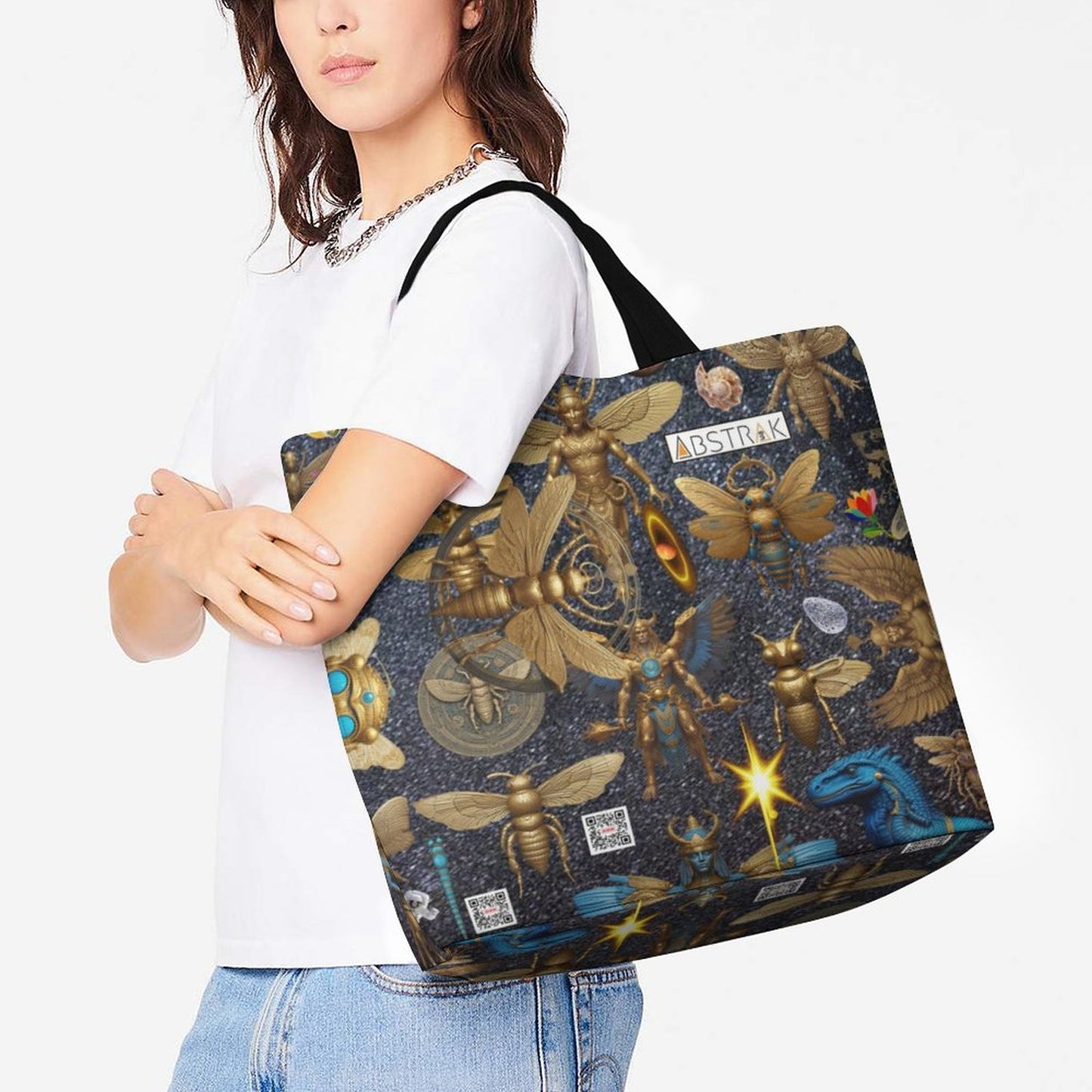 Large One Shoulder Shopping Bag (All-Over Printing)