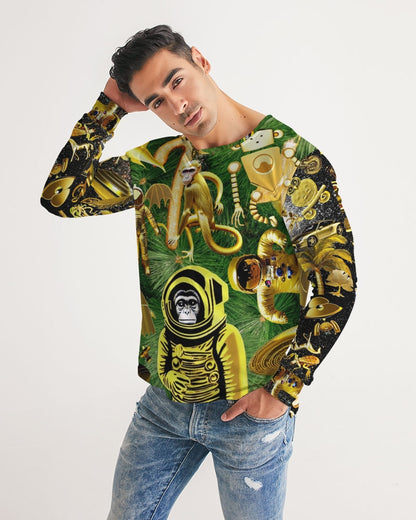 Outer Space Abstrak Men's All-Over Print Long Sleeve Tee