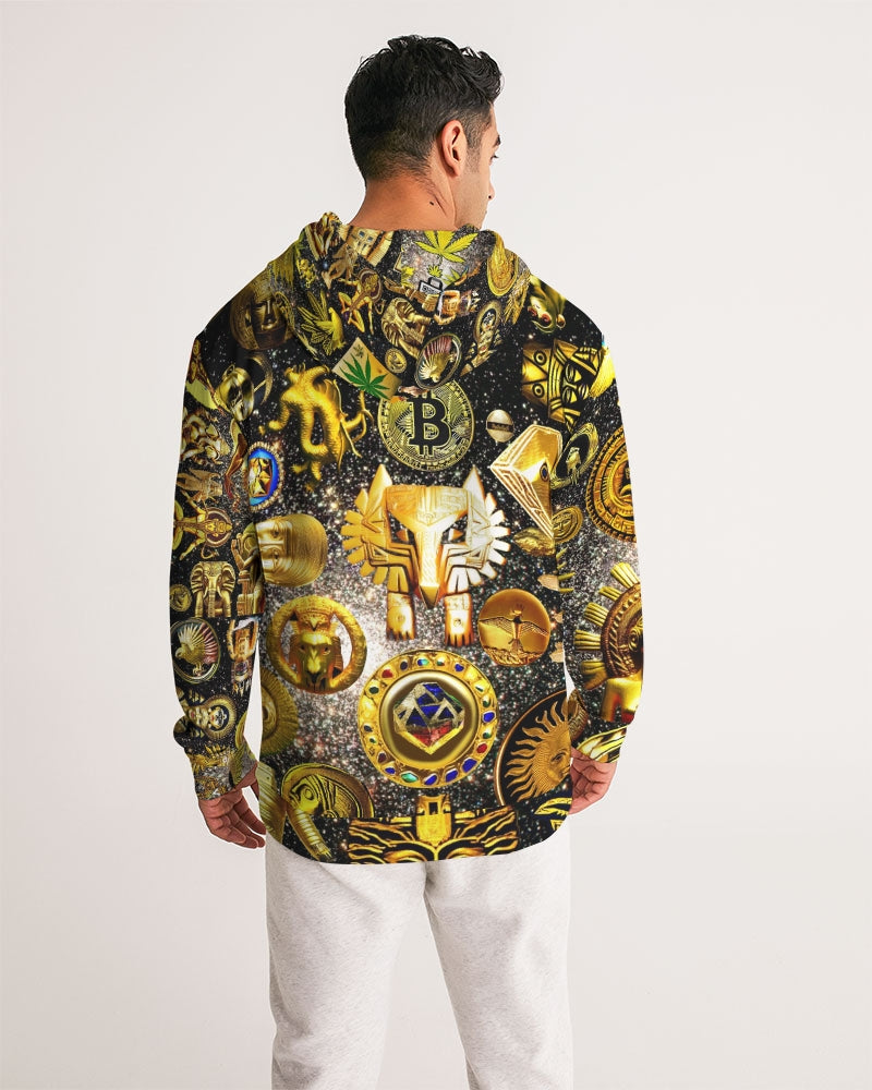 Ancient Abstrak Men's All-Over Print Hoodie