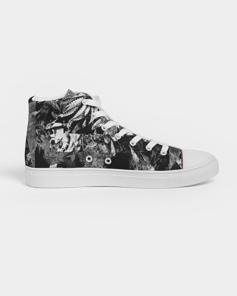 Saddle Serenade Abstract Design Women's Hightop Canvas Shoe