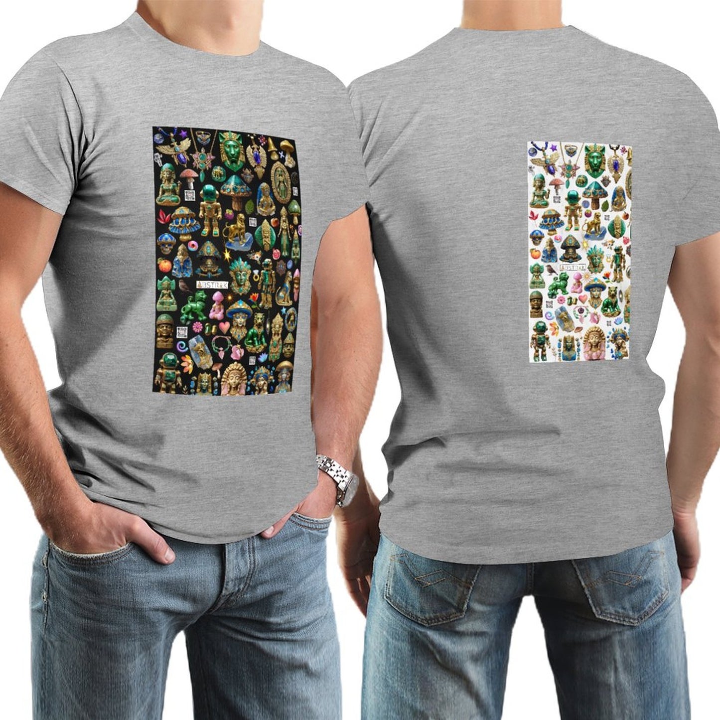 DTG 150gsm Short Sleeve Tshirt Men (High Definition & Dual-sided Printing)