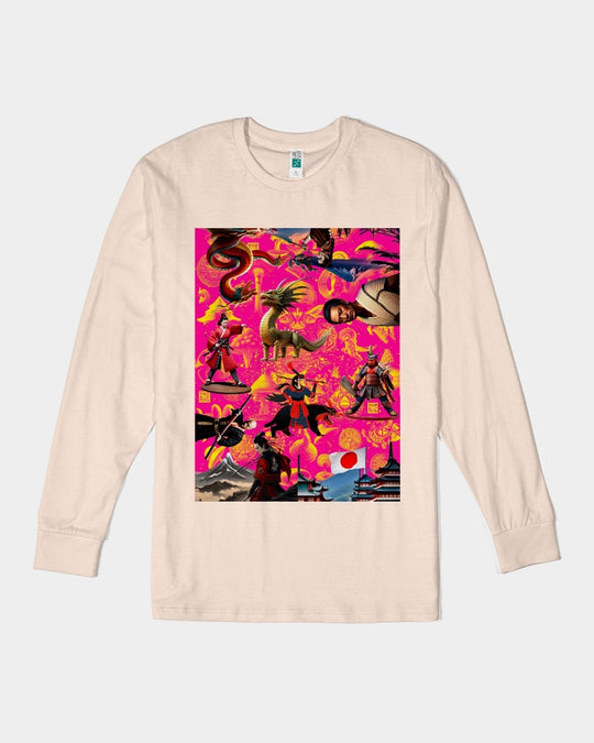 Trendy Abstrak Pattern Unisex Long Sleeve Tee | Lane Seven