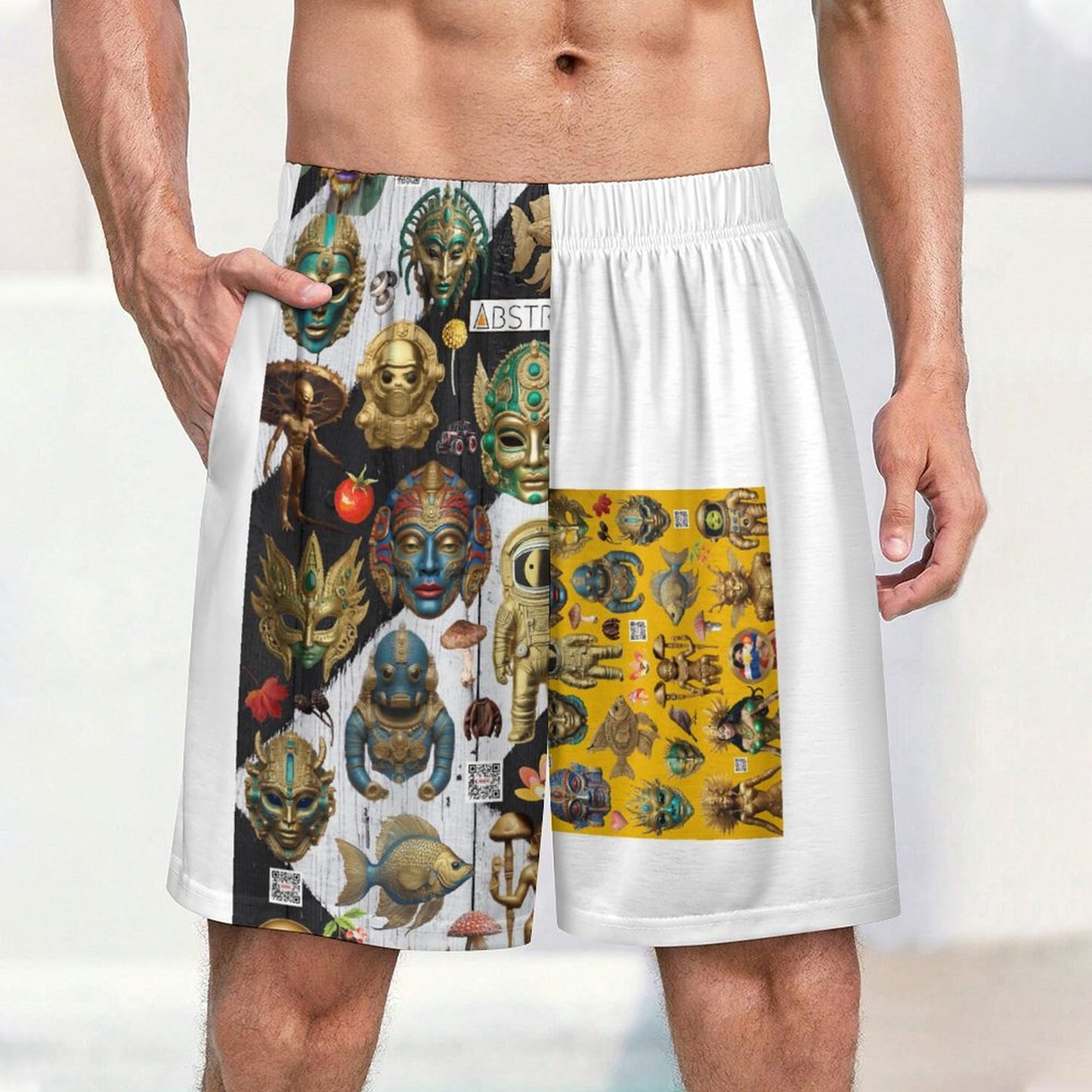 170gsm Pajama Shorts for Men LM012 (All-Over Printing)