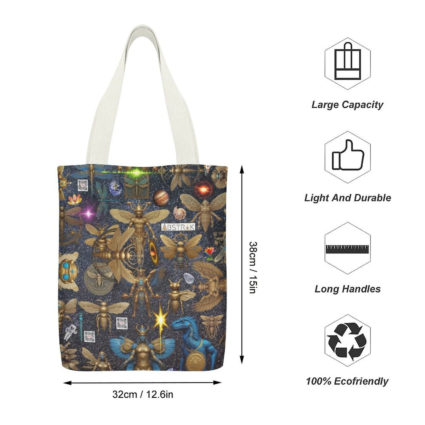 Canvas Material Tote Bags with Interior Pocket (Dual-sided Printing)