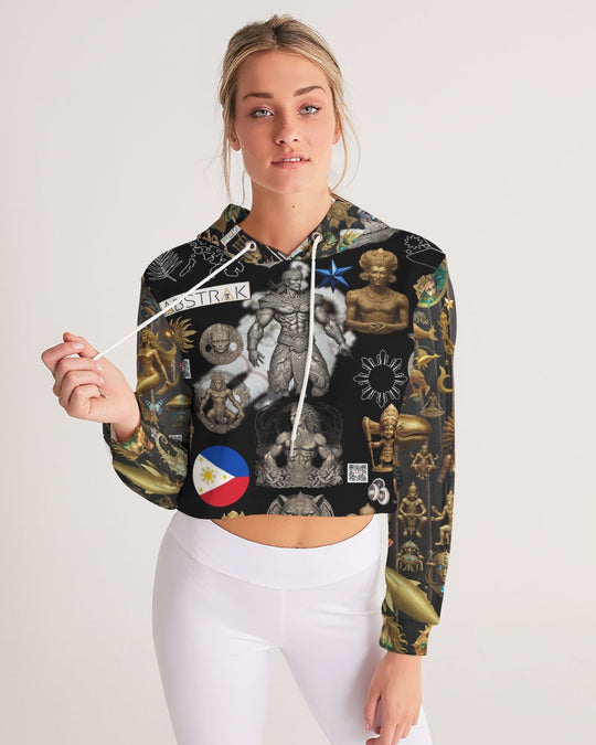 IMG_0540 Women's All-Over Print Cropped Hoodie