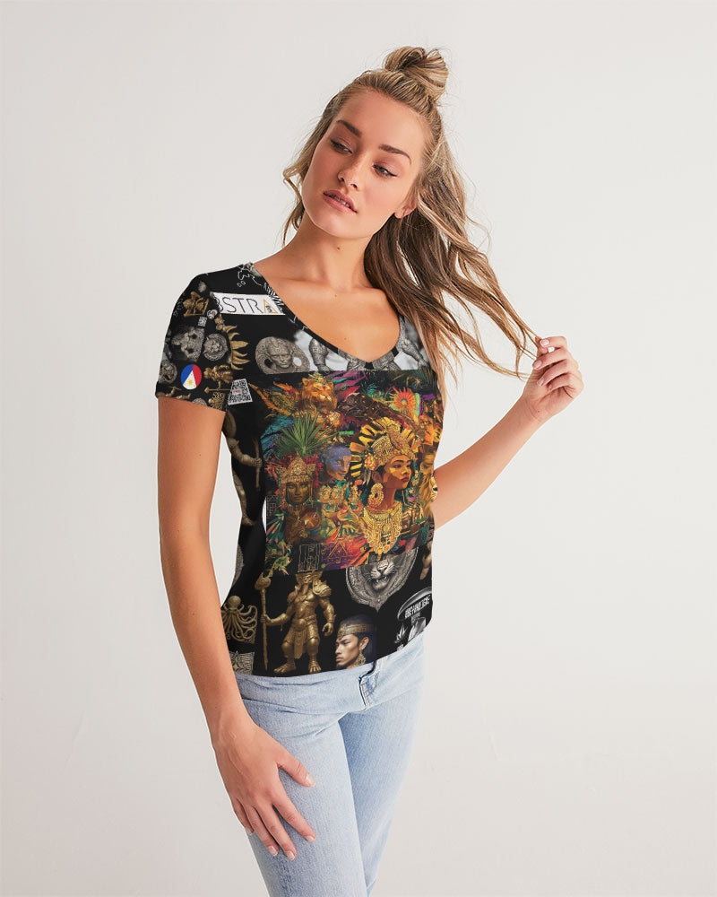 IMG_0540 Women's All-Over Print V-Neck Tee