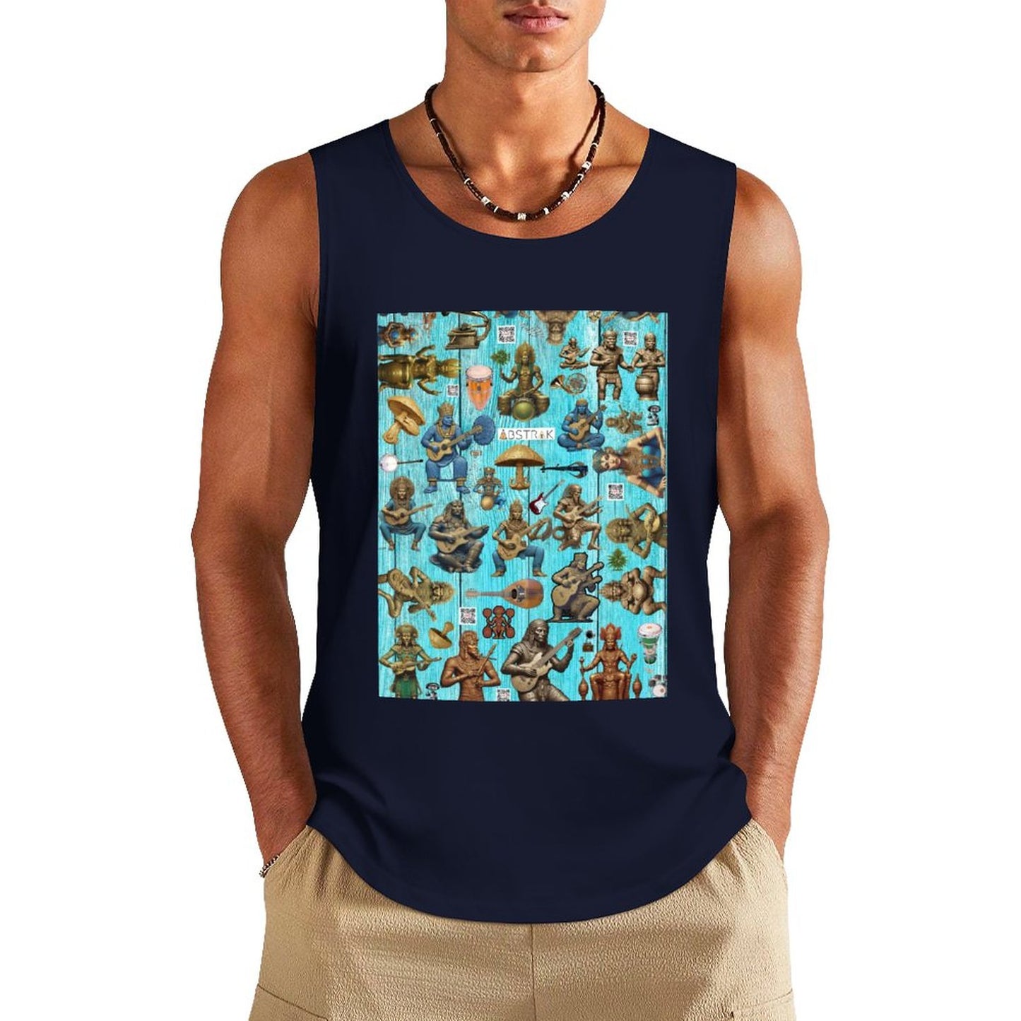 DTF 160gsm Men's Cotton Tank Top BX (Dual-sided Printing)