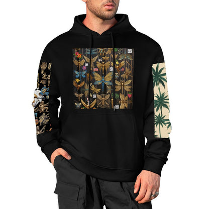 DTF 250gsm Cotton Men's Hoodie with Pocket (Dual-sided+Sleeve Printing)