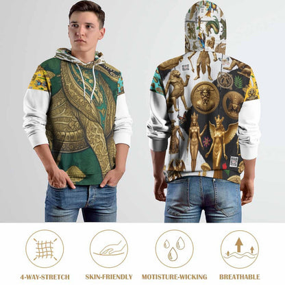 230gsm Men's Cool Hoodie with Double-layer Cap (All-Over Printing)