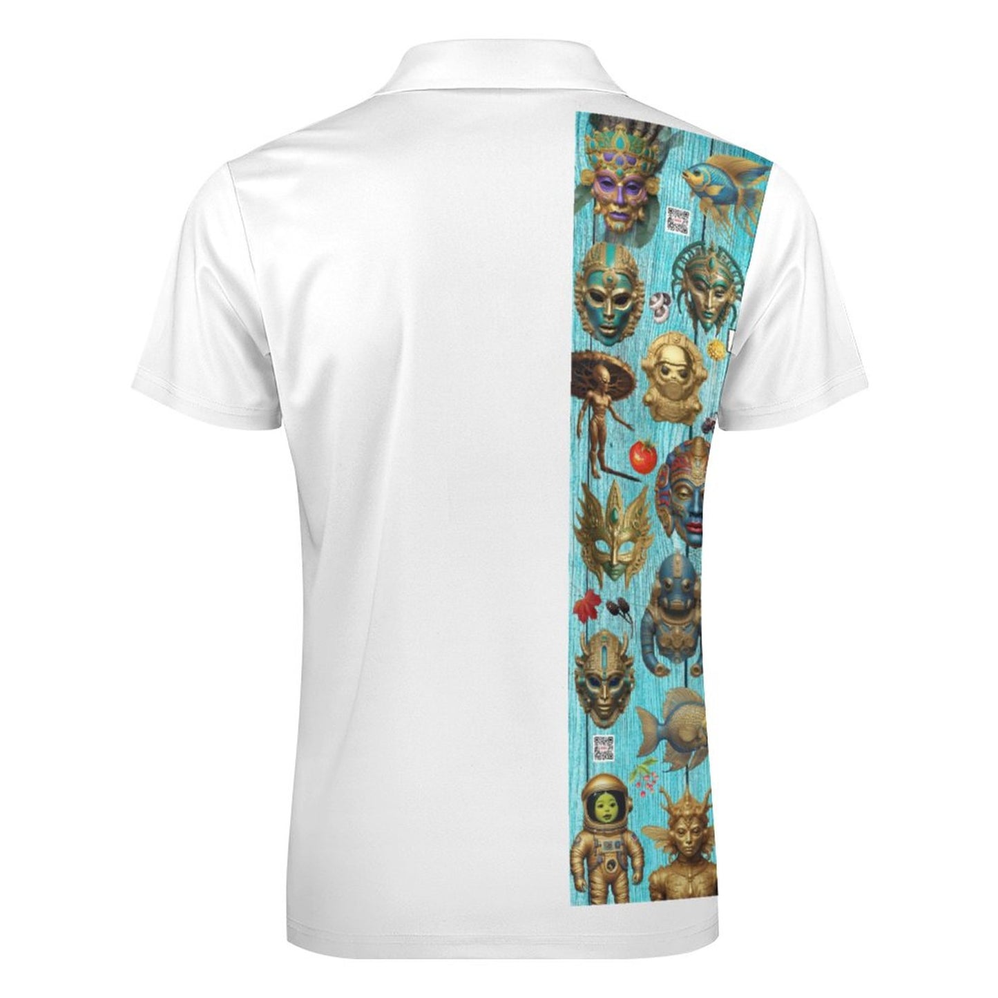 Men's Short Sleeve POLO Shirt with Zipper B470 (All-Over Printing)