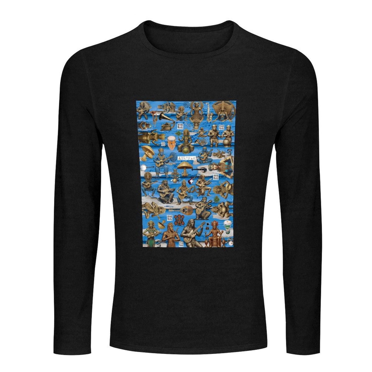 DTG 180gsm Men's Crewneck Long Sleeve T-shirt (Front Printing)