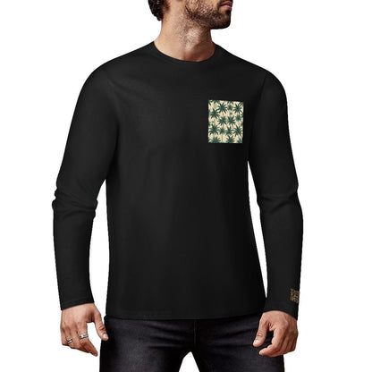 DTF 160gsm Cotton Men's Long Sleeve T-shirt (Front+Sleeve Printing)