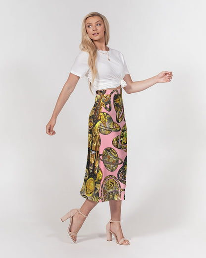 Ancient Abtsrak Women's All-Over Print A-Line Midi Skirt