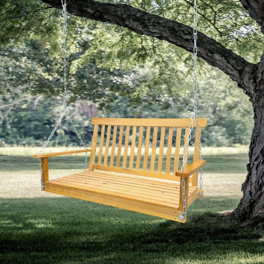 Front Porch Swing With Handrails