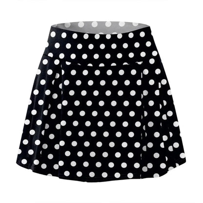 Summer Women Polka Dots Print Skirts Shorts Yoga Shorts Fitness Skirts Girl High Waist Casual Cycling Running Sports Dance Skirt