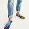 Blue Space Abstract Men's Lace Up Flyknit Shoe