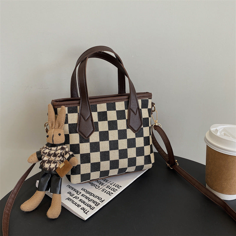 Fashion Houndstooth Shoulder Bags Portable Checkerboard Handbags All-match Messenger Bag Women Totes