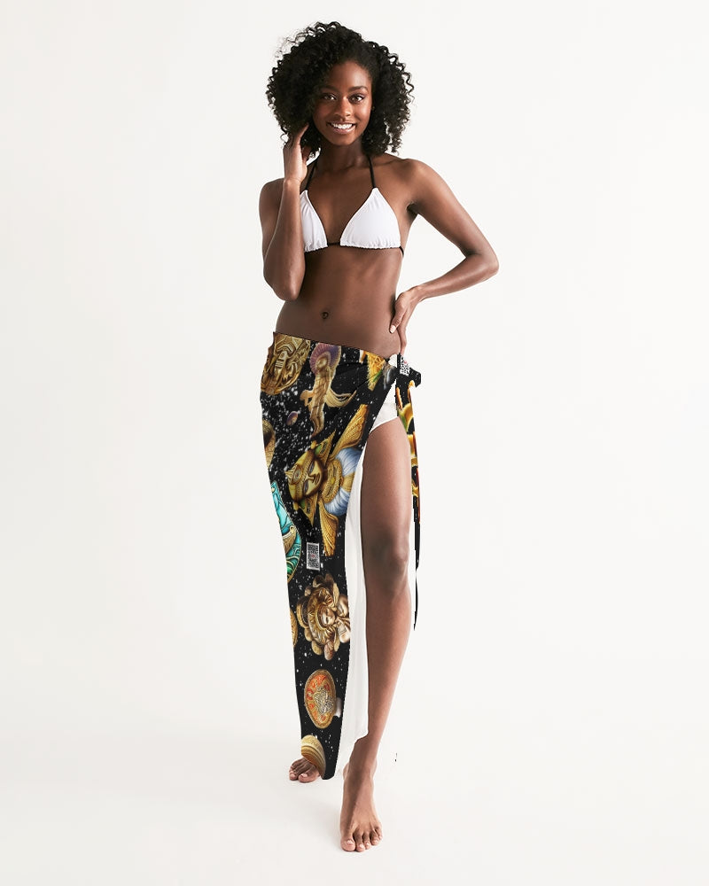 Nature Abstrak All-Over Print Swim Cover Up