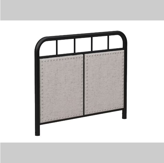 Double-size Linen Upholstered Platform Metal Bed Frame