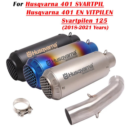 For Husqvarna 401 SVARTPILEN 401 VITPILEN 250 2018 19 2020 2021 2022 Motorcycle Exhaust Escape Modify With Mid Link Pipe Muffler