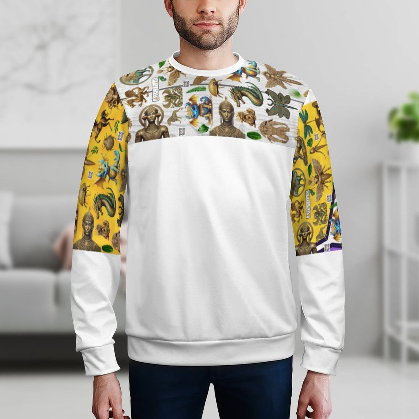 250gsm Round Neck Men's Sweatshirt 4T35 (All-Over Printing)