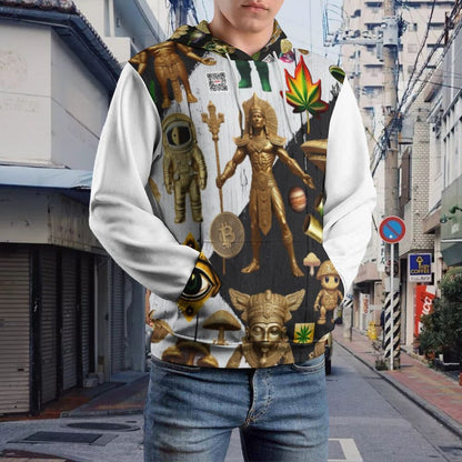 230gsm Men's Cool Hoodie with Double-layer Cap (All-Over Printing)