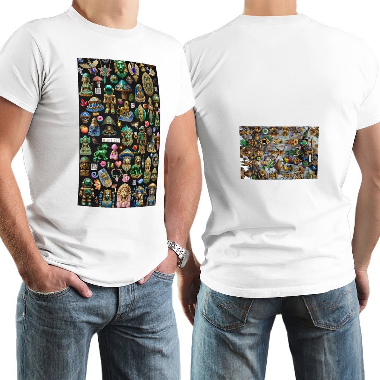 DTG 150gsm Short Sleeve Tshirt Men (High Definition & Dual-sided Printing)