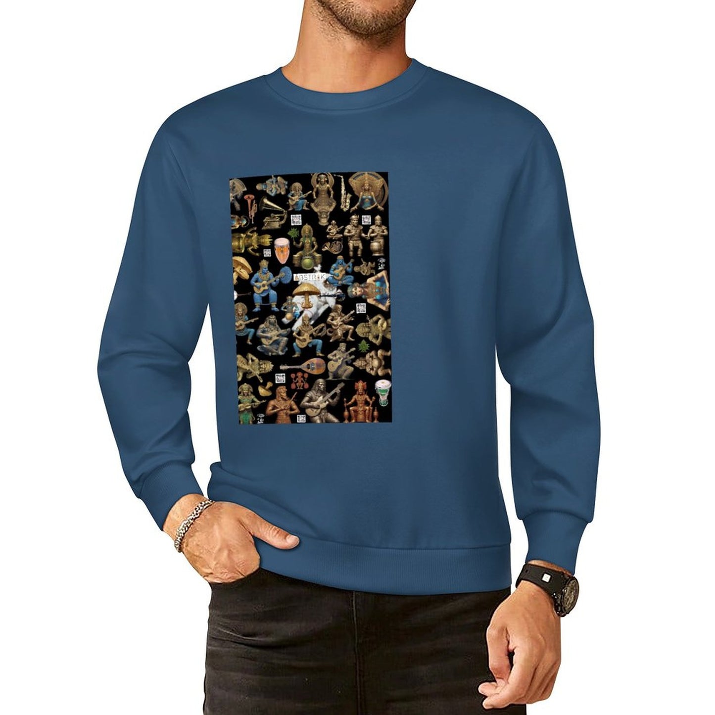 DTF 250gsm Cotton Men's Sweatshirt (Front Printing)