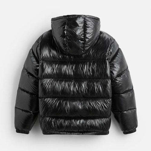 Autumn And Winter Down Black Warm Simple And Comfortable Hooded Short Coat