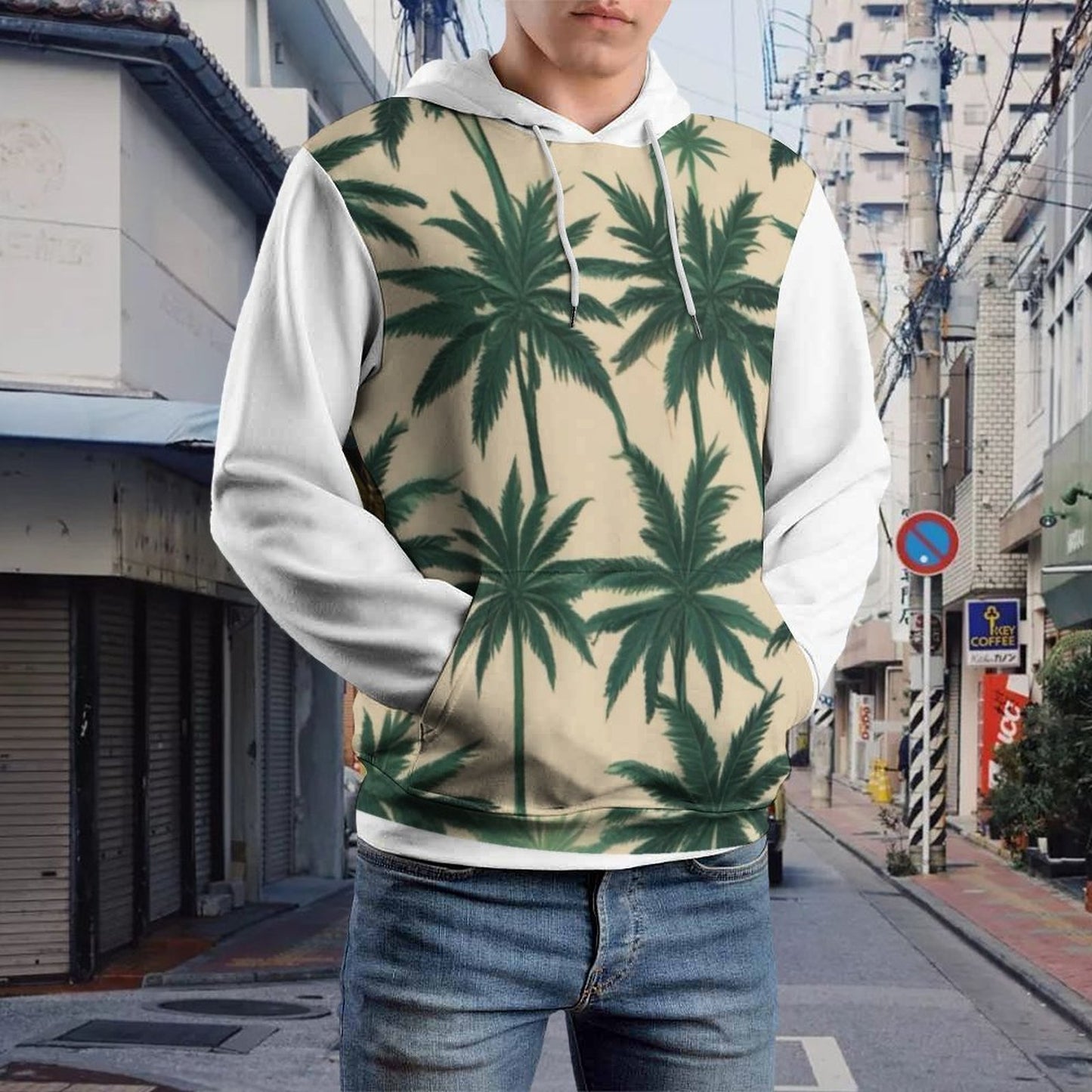 230gsm Men's Cool Hoodie with Double-layer Cap (All-Over Printing)