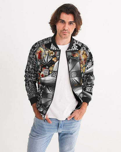 Matrix Vison Men's All-Over Print Bomber Jacket